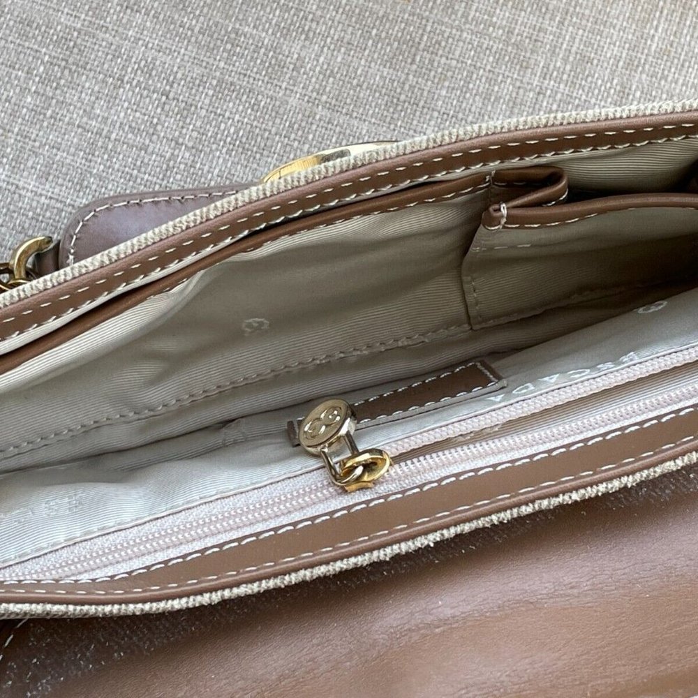 Escada Women Handbag Small Purse Bag Canvas/Leather Bag Handmade in Italy Authen - Picture 11 of 13